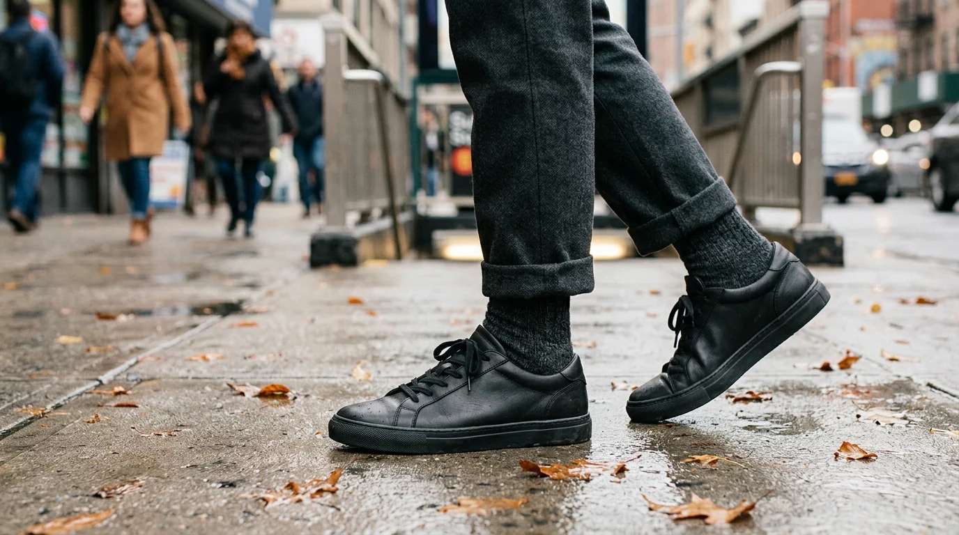 EA7 Men’s Black Sneakers for Fall/Winter Comfort