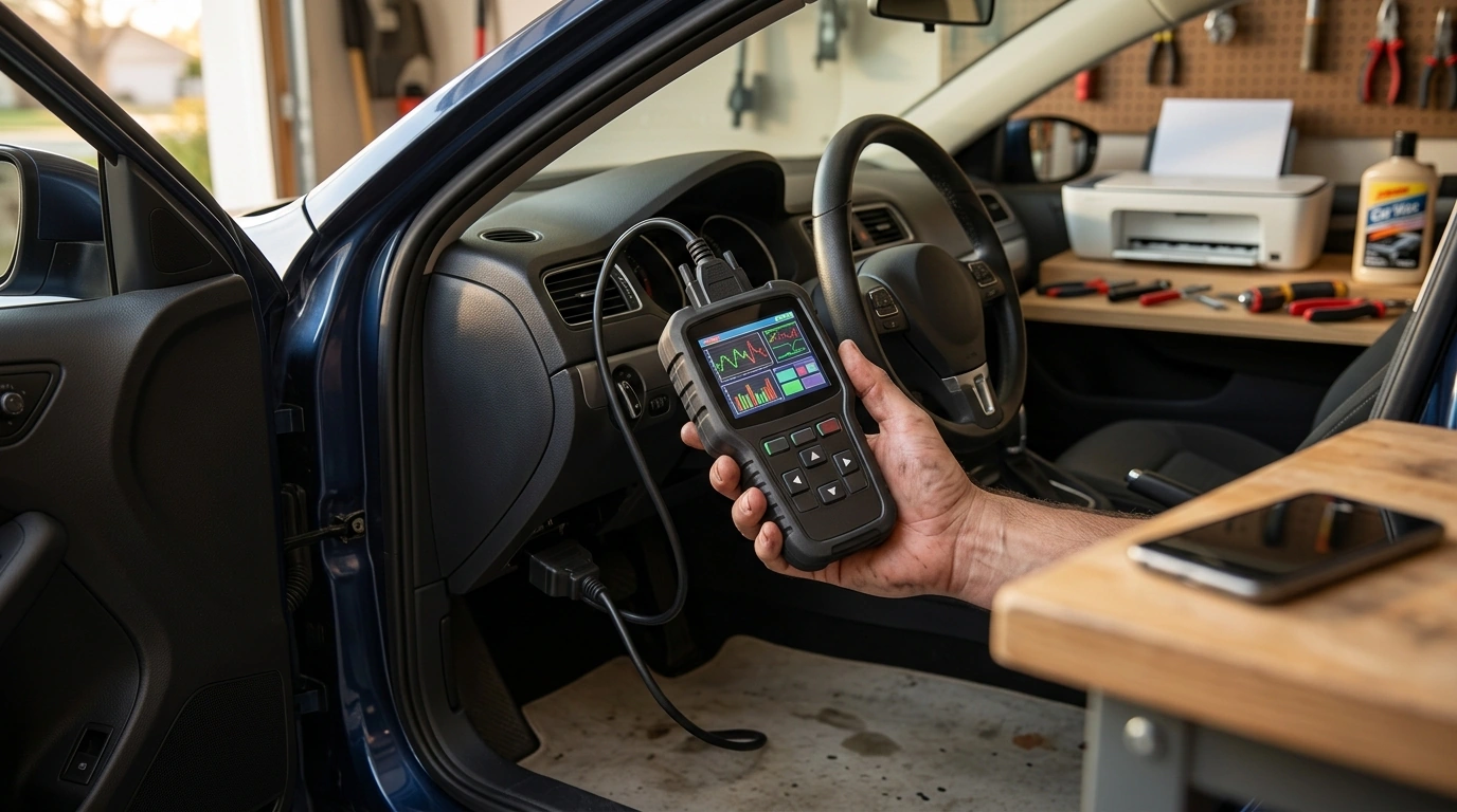 V520 OBD2 Scanner: Live Data + Cloud Print Reports